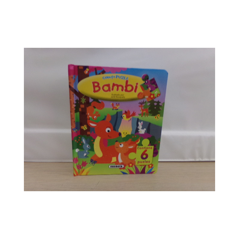 Libro puzzle Bambi, Susaeta. Segunda mano.