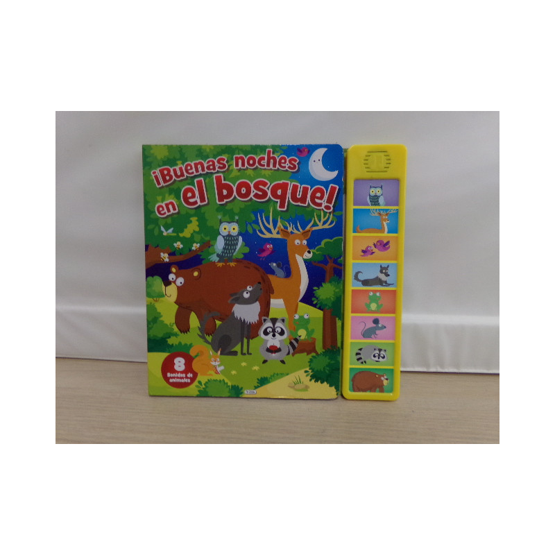 Libro con sonidos Buenas noches en el Bosque. Segunda mano.