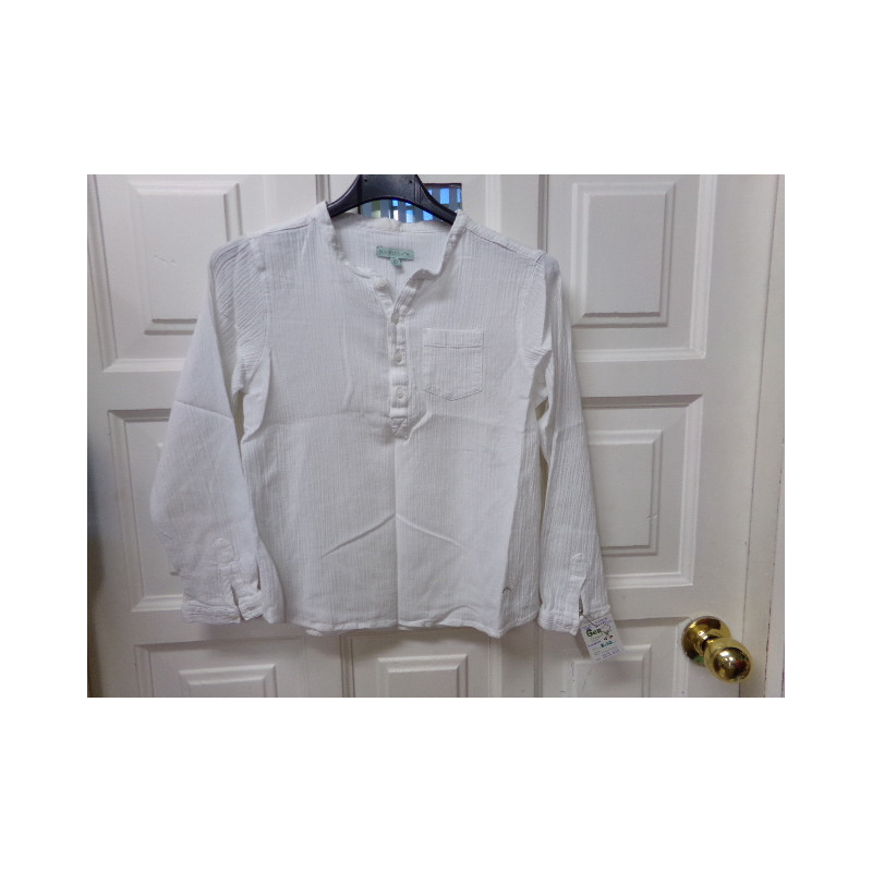 Camisa blanca lino Nanos 10 años. Segunda mano.