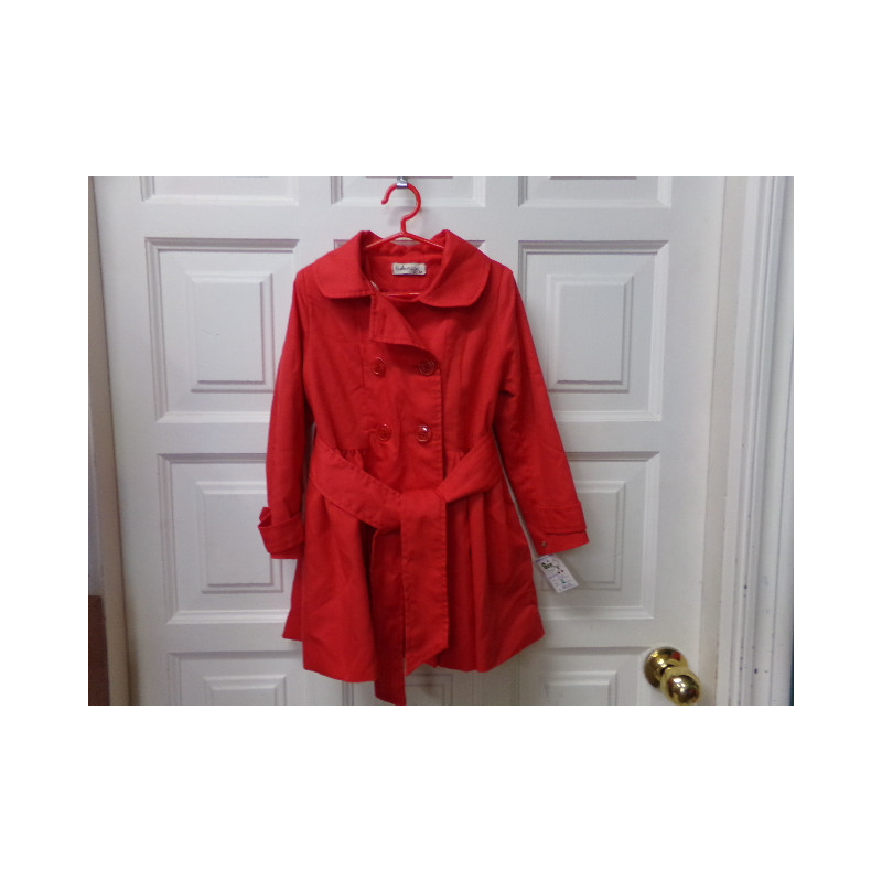 Gabardina roja La Ormiga 4 años. Segunda mano.