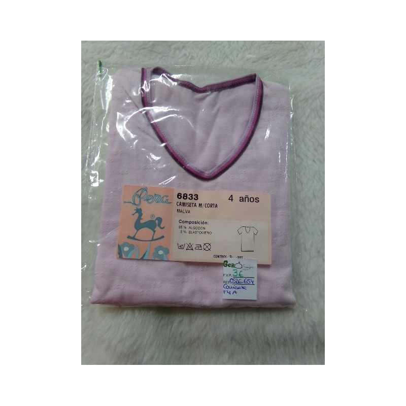 Camiseta rosa interior. Talla 4 años. A estrenar