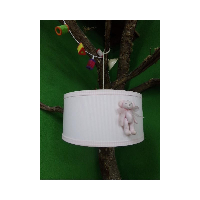 Lámpara infantil osito en rosa