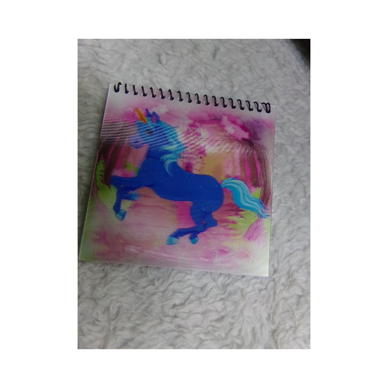 Libreta pequeña Unicornio. Sin uso