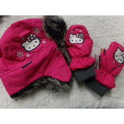Gorro y manoplas Hello Kitty 1-3 años