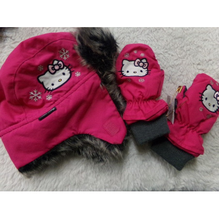 Gorro y manoplas Hello Kitty 1-3 años