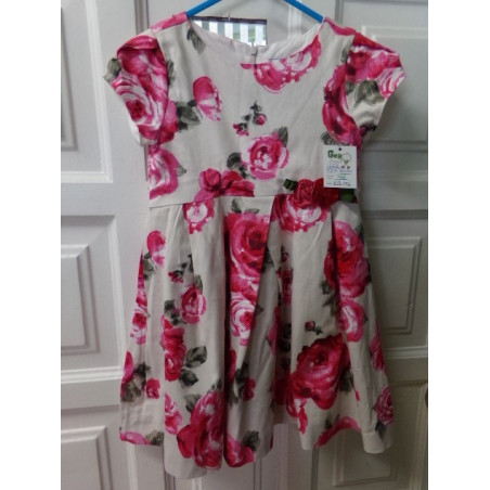 Vestido flores 6 añso