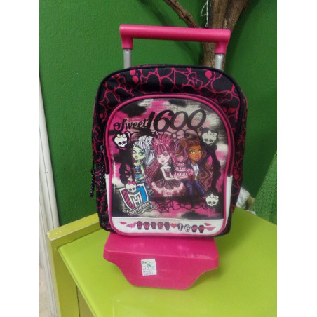 Mochila Monster High con ruedas. Segunda mano