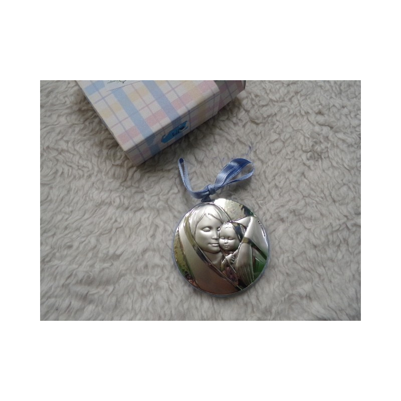 Medalla en plata bilaminada para carrito. Sin uso