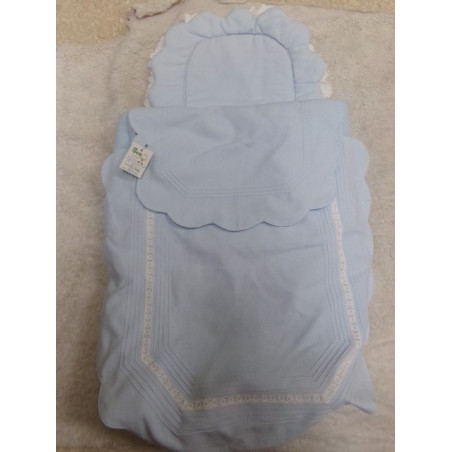 Saco de capazo de piqué azul. Segunda mano