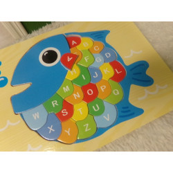 Puzzle de madera encajable. Segunda mano