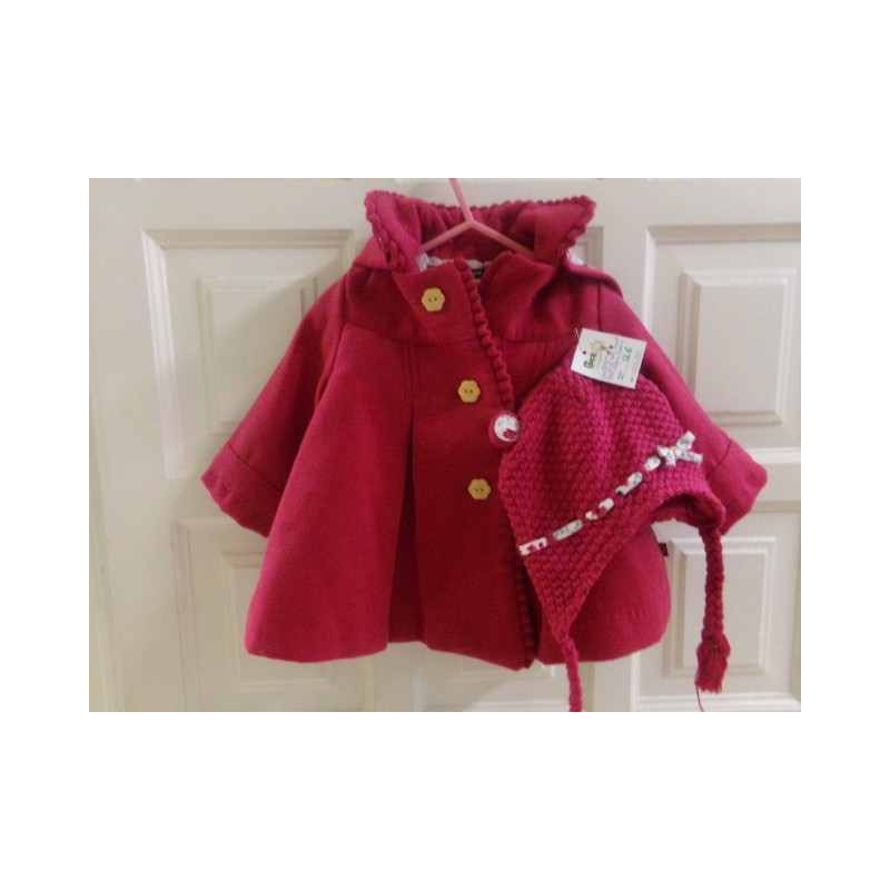 Abrigo con gorrito de lana. Sergent Major. Talla 9 meses. Segunda mano