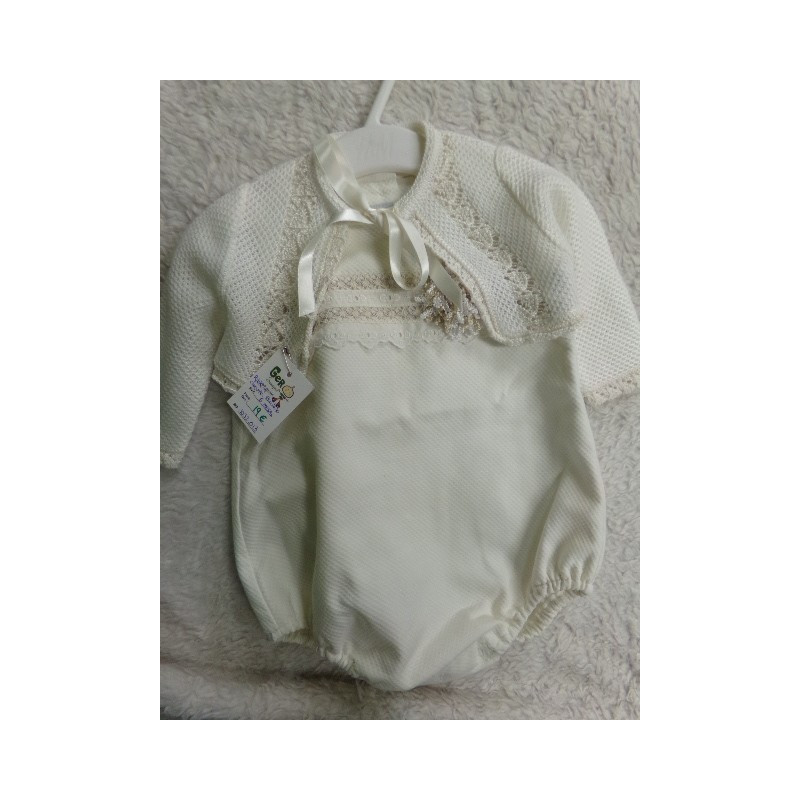 Pelele y chaqueta talla 6 meses, para bautizo. Segunda mano