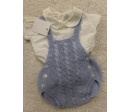 Conjunto peto y camisa talla 1 mes. Segunda mano