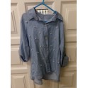 Camisa perlitas talla 8 años. Segunda mano