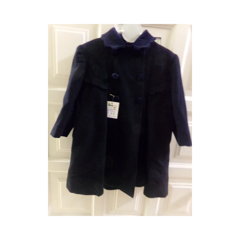 Abrigo paño marino talla 1-2 años. Segunda mano
