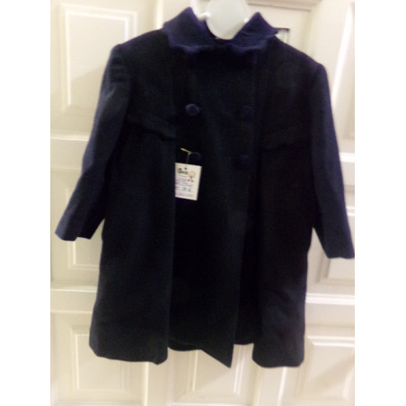 Abrigo paño marino talla 1-2 años. Segunda mano