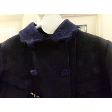 Abrigo paño marino talla 1-2 años. Segunda mano