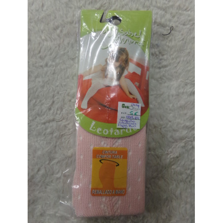 Leotardo calado rosa T0