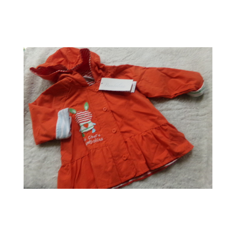 Parka naranja talla 6 meses de verano. A estrenar