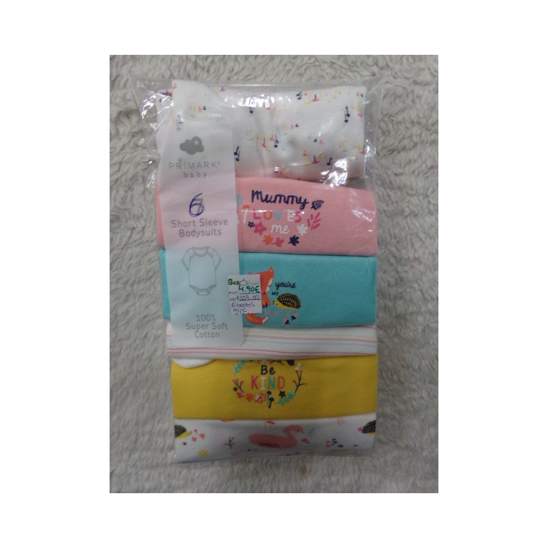 6 Bodys de manga corta. A estrenar