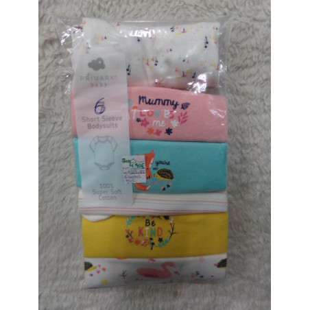 6 Bodys de manga corta. A estrenar