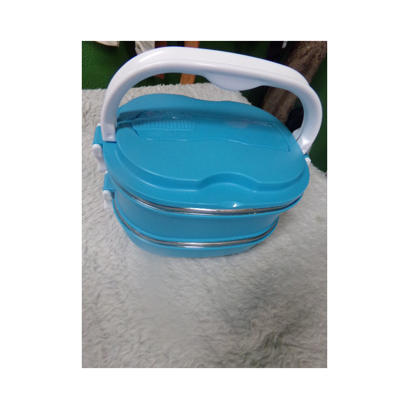 Fiambrera térmica doble con cuchara- Segunda mano