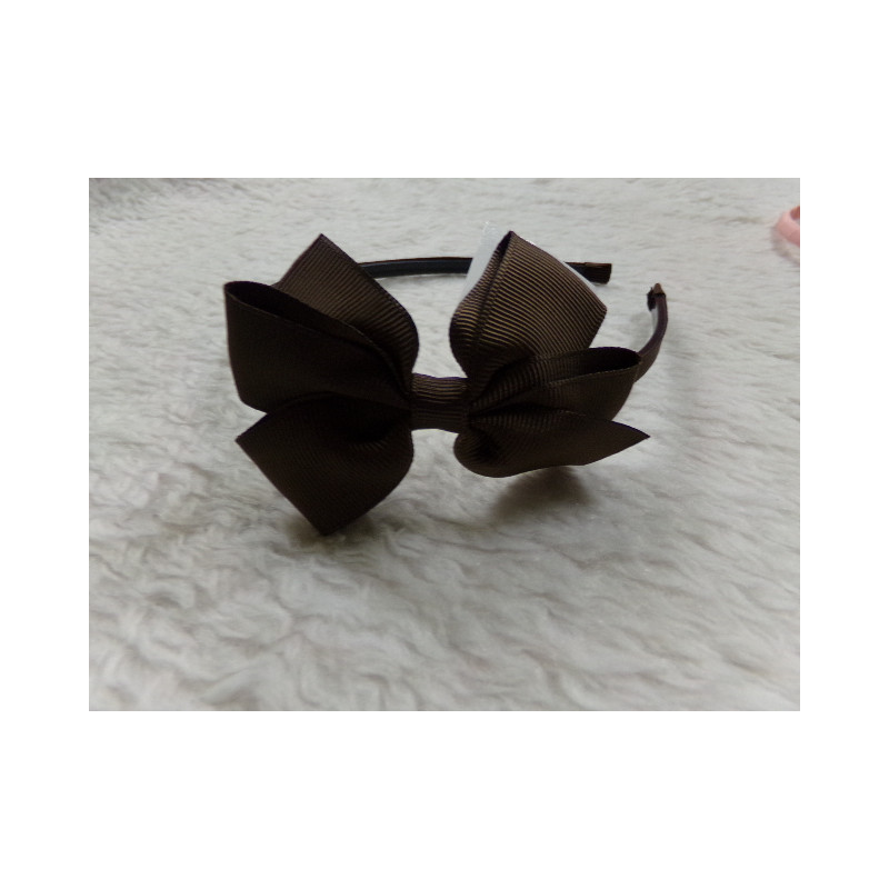Diadema lazo marron. Sin uso