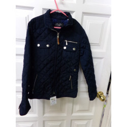 Abrigo azul marino Zara talla 9-10 años. Segunda mano