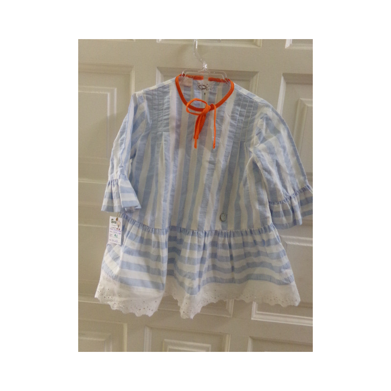 Blusa de lunares y rayas. Talla 4 años. Segunda mano