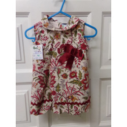 Vestido granate talla 9-12 meses. Segunda mano