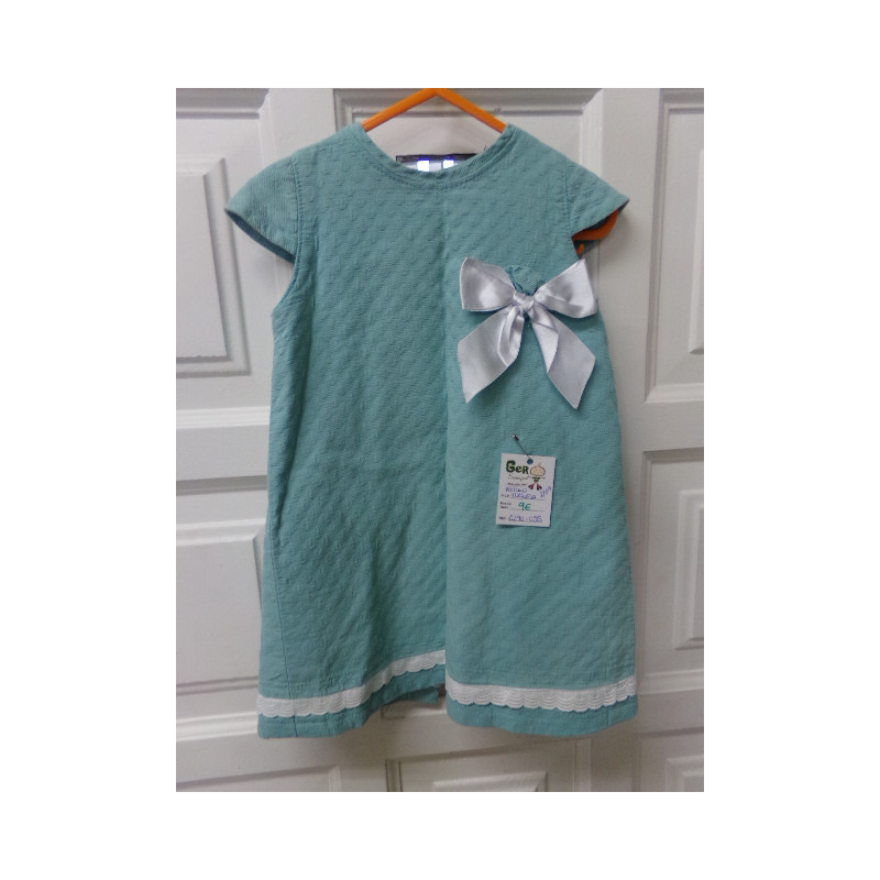 Vestido verde agua talla 2-3 años. Segunda mano