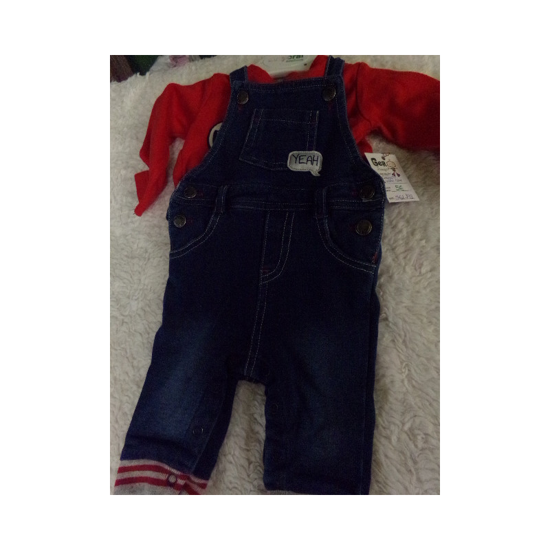 Conjunto peto y camiseta Losan talla 1 mes