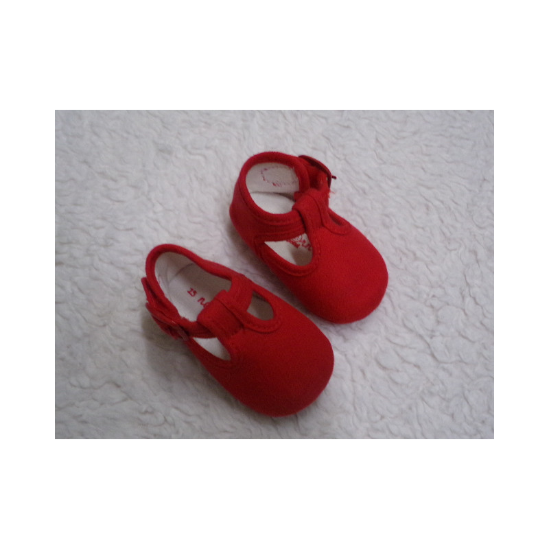 Zapatitos de tela T15 rojos