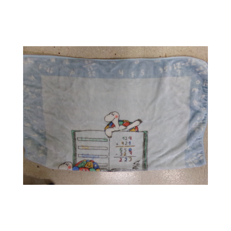 Manta de cuna azul. Segunda mano