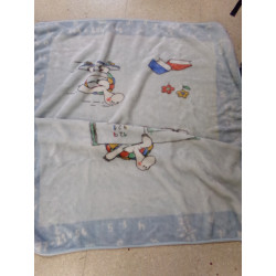 Manta de cuna azul. Segunda mano