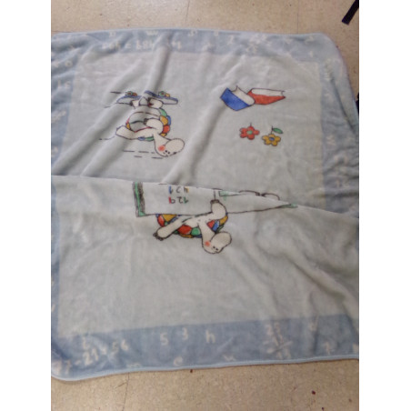 Manta de cuna azul. Segunda mano