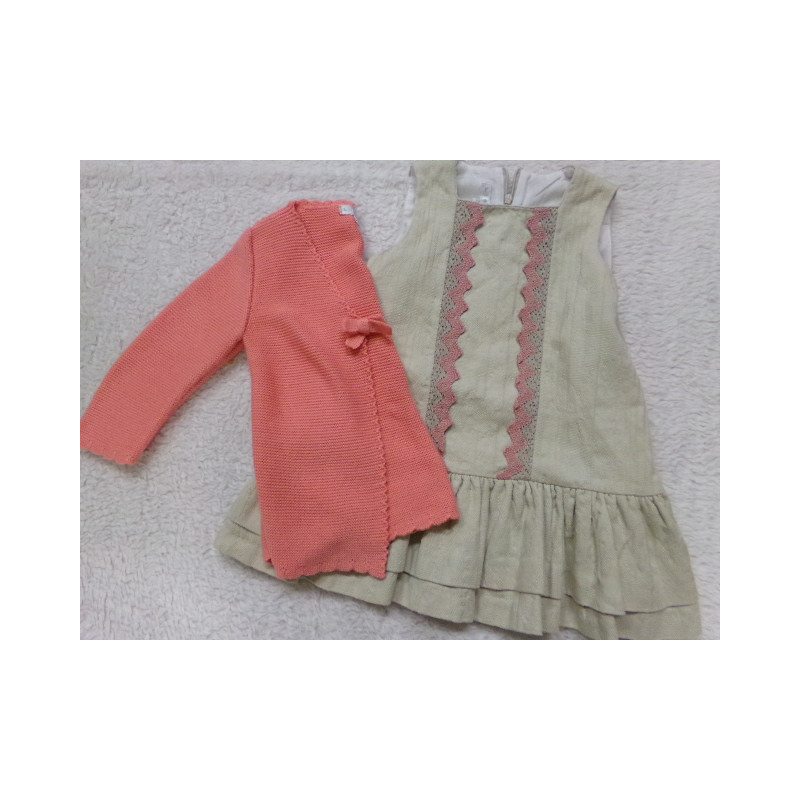 Vestido con chaqueta talla 3 años. Lio Lio. Segunda mano