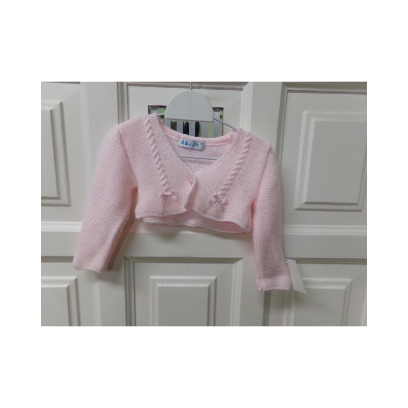 Chaqueta de punto rosa talla 6 meses. Segunda mano