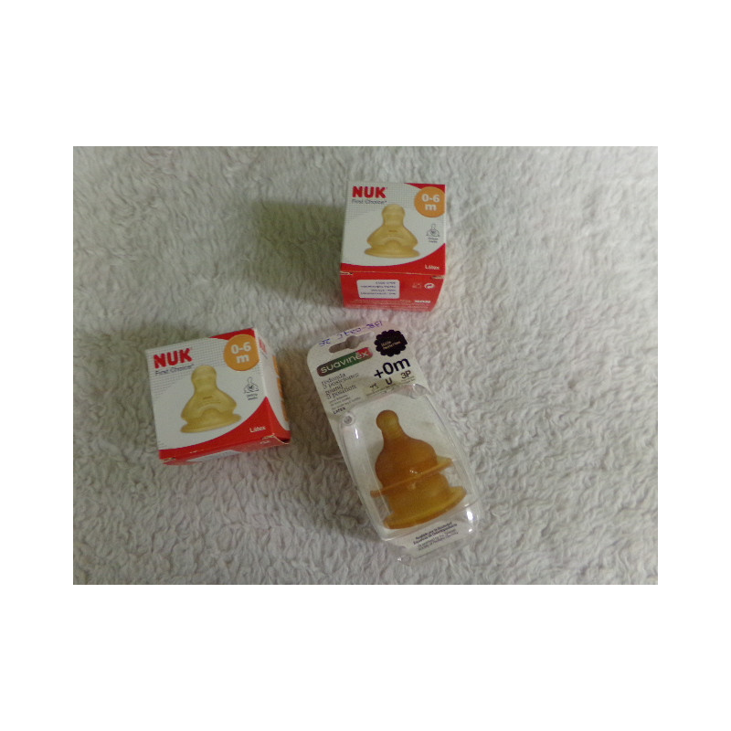 Tetina Suavinex +0m y Nuk 0-6 meses. A estrenar