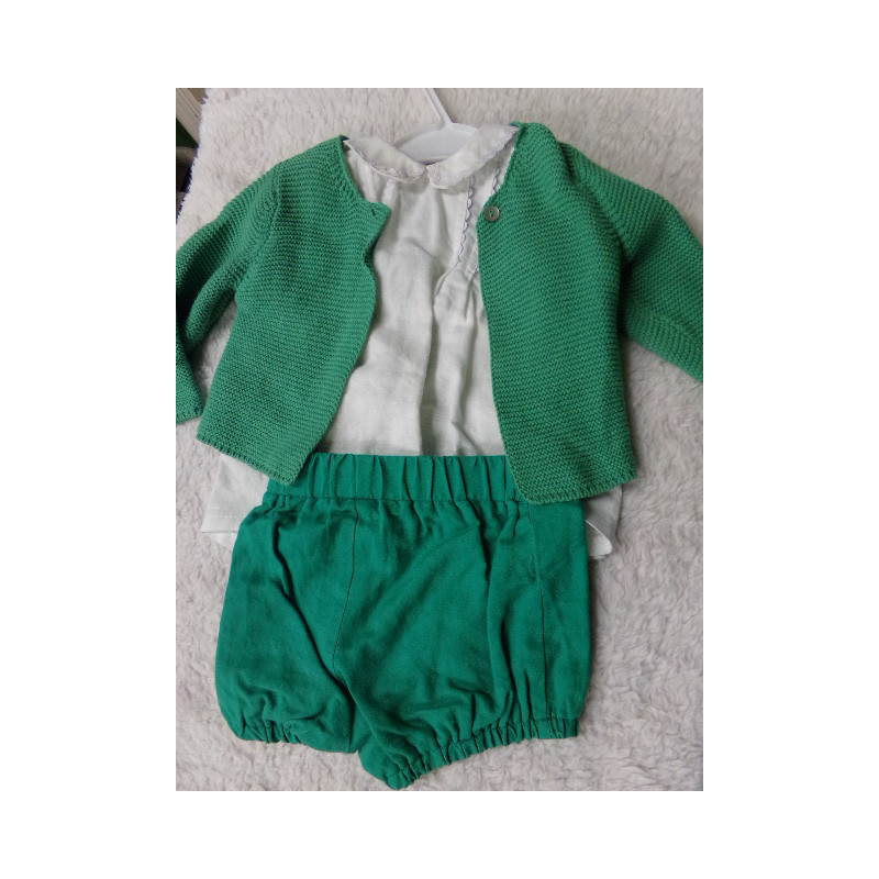 Conjunto 3 piezas talla 12 meses. Patricia Mendiluce. Segunda mano