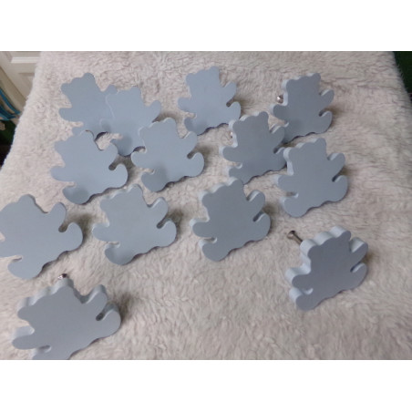 Tiradores de madera de osito azul. Sin uso