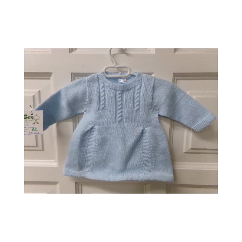 Vestido talla 0 lanita azul. Segunda mano