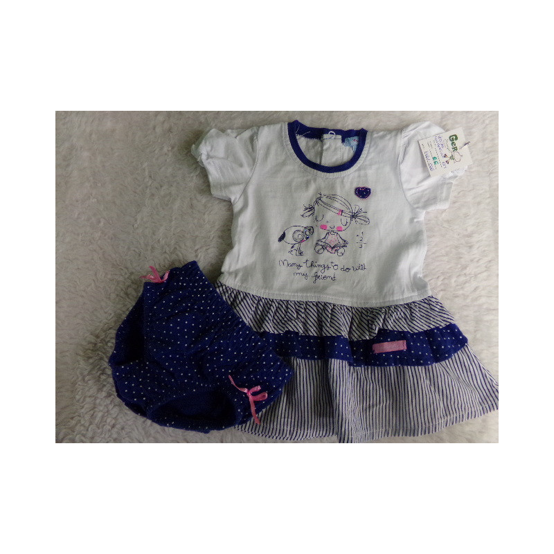 Vestido con bragola talla 6 meses. Segunda mano