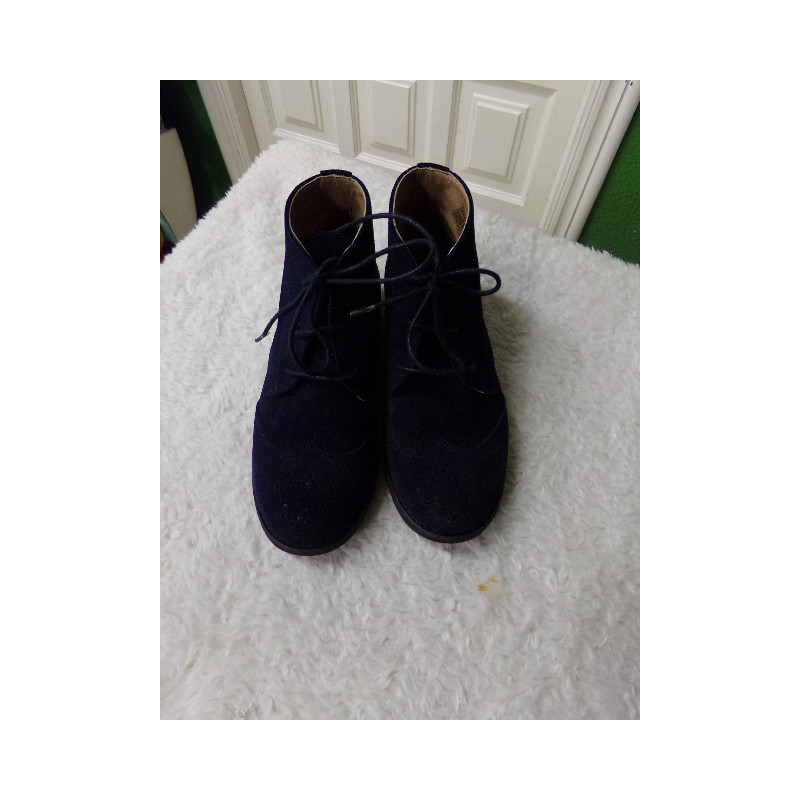 Bota Tizzas serraje N 34 azul. Segunda mano