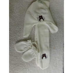 Conjunto gorro, bufanda y manoplas 44 cm. Segunda mano