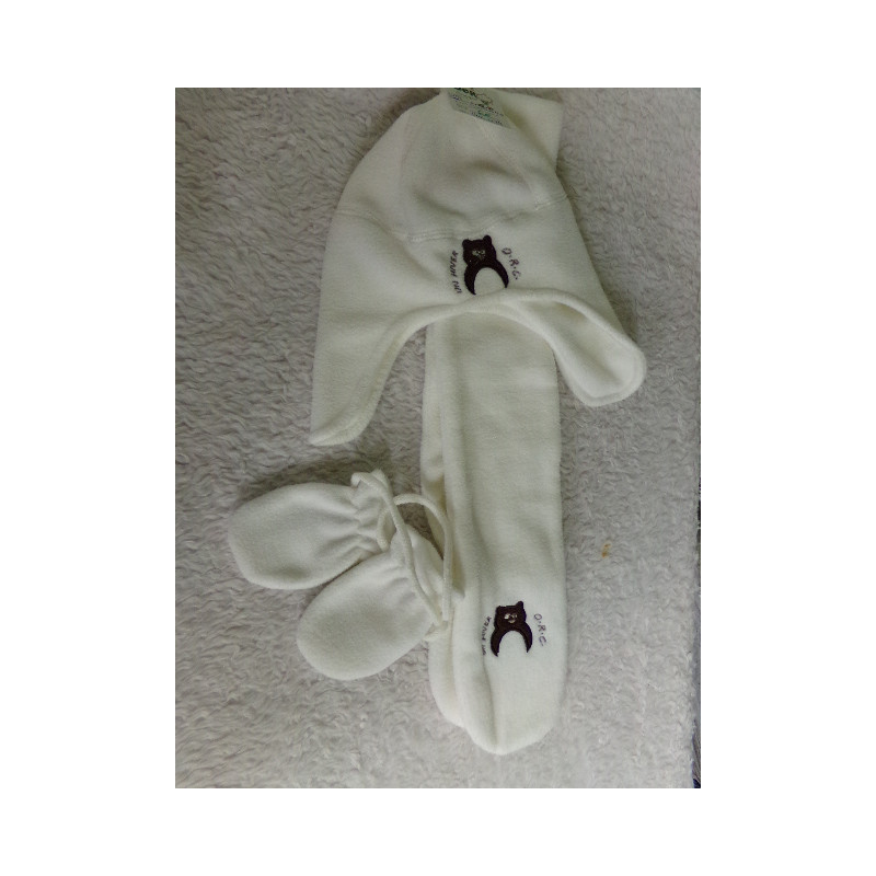 Conjunto gorro, bufanda y manoplas 44 cm. Segunda mano