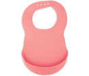 Babero de silicona rosa Suavinex
