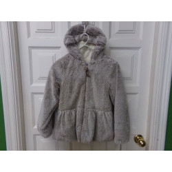 Abrigo pelito gris talla 8 años. Segunda mano