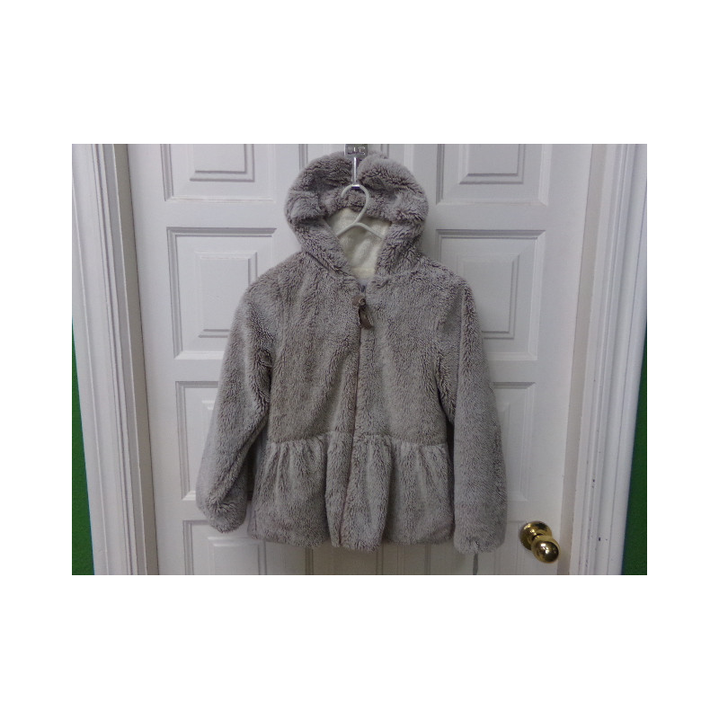 Abrigo pelito gris talla 8 años. Segunda mano