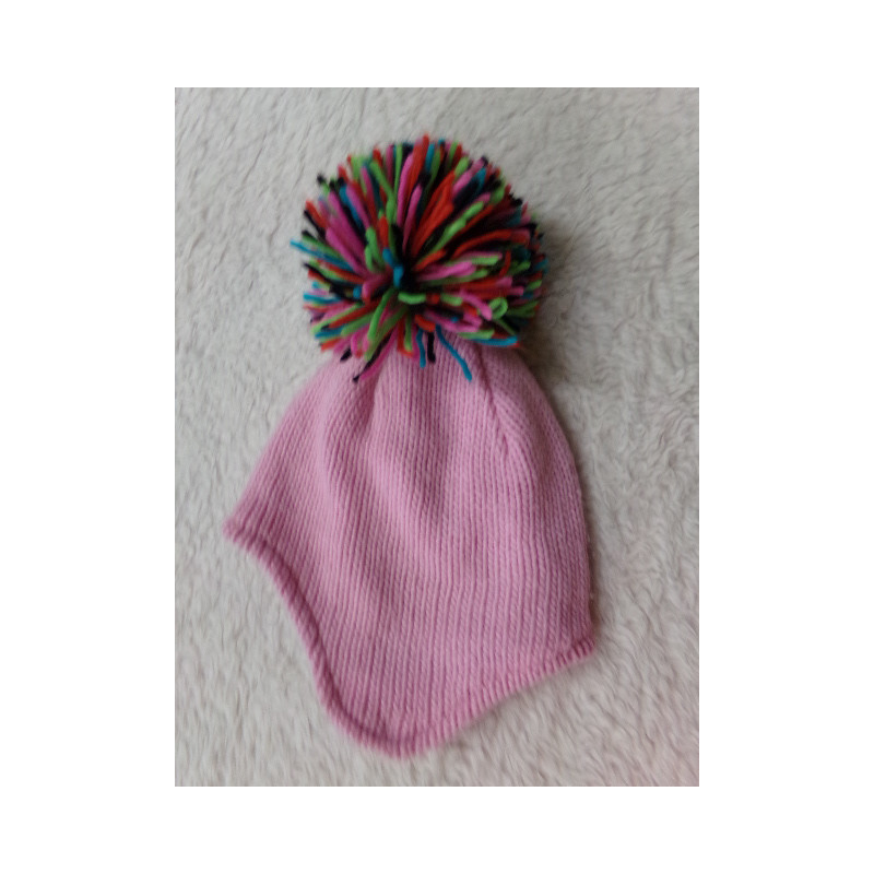 Gorro polar rosa talla 4 años. Segunda mano